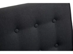 Fauteuil à Bascule Rocking Chair Design Moderne Dossier Capitonné En Tissu Pieds En Bois Tissu Noir FAL101541 -Deco.fr Soldes Boutique fauteuil 12443965