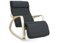 Fauteuil à Bascule Avec Accoudoirs Et Repose-pieds 5 Positions - L55 X H91 Cm