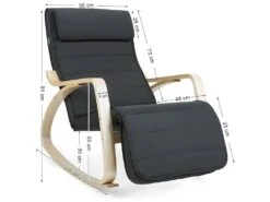 Fauteuil à Bascule Avec Accoudoirs Et Repose-pieds 5 Positions - L55 X H91 Cm -Deco.fr Soldes Boutique fauteuil 12561713