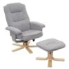 Fauteuil Relax TV Fauteuil Avec Tabouret En Tissu/textile Gris Clair 04_0002927 -Deco.fr Soldes Boutique fauteuil 12621027