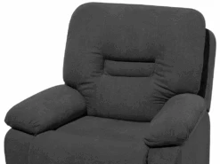 Fauteuil Inclinable En Tissu Gris BERGEN -Deco.fr Soldes Boutique fauteuil 12871077