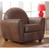 Fauteuil Microfibre Aspect Cuir Vieilli Club VICTORY II 19 Fauteuil Microfibre Aspect Cuir Vieilli Club VICTORY II -Deco.fr Soldes Boutique fauteuil 128919