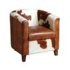 Fauteuil Club En Cuir Et Peau De Vache -Deco.fr Soldes Boutique fauteuil 12897917