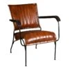 Fauteuil En Cuir De Buffle, Métal Et Bois Verni 2 Fauteuil En Cuir De Buffle, Métal Et Bois Verni -Deco.fr Soldes Boutique fauteuil 12898053