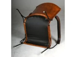Fauteuil En Cuir De Buffle, Métal Et Bois Verni 4 Fauteuil En Cuir De Buffle, Métal Et Bois Verni -Deco.fr Soldes Boutique fauteuil 12898055
