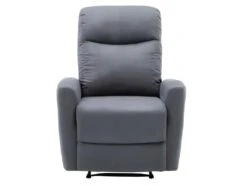 Fauteuil Relax Manuel - Tissu Gris - L 82 X P 97 X H 98 Cm - JESS -Deco.fr Soldes Boutique fauteuil 12969641