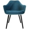Chaise Anssen En Velours Bleu Canard 10 Chaise Anssen En Velours Bleu Canard -Deco.fr Soldes Boutique fauteuil 13007309