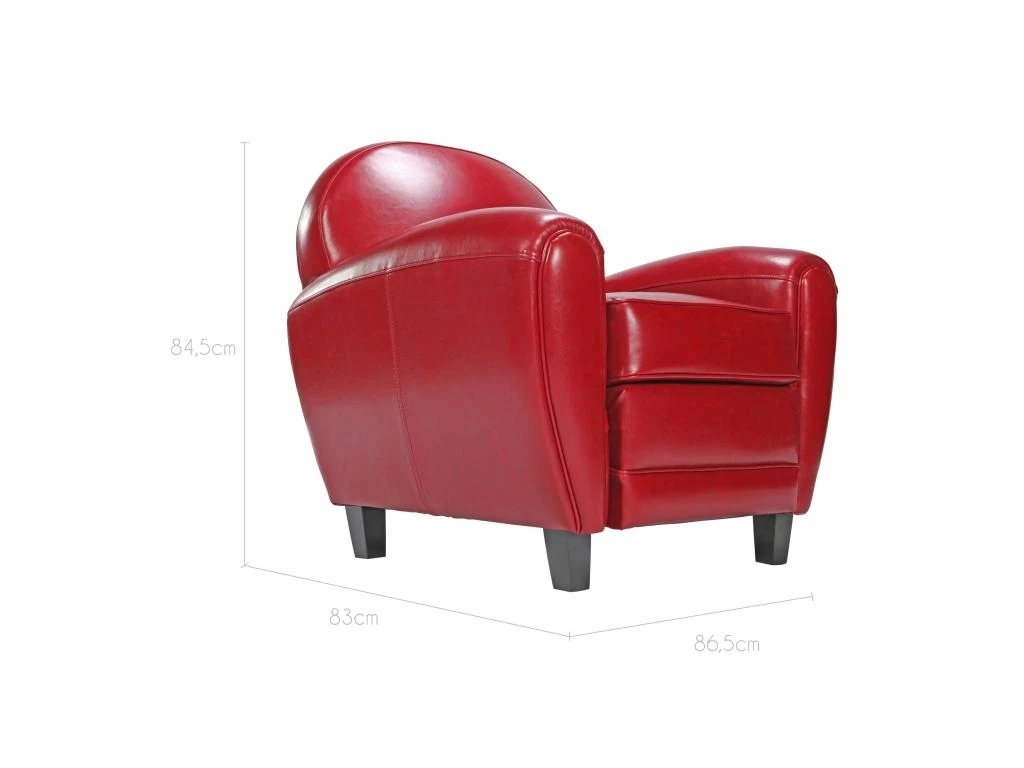 Fauteuil Club Rouge 3 Fauteuil Club Rouge – Image 3