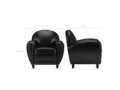 Fauteuil Club Noir -Deco.fr Soldes Boutique fauteuil 13007771