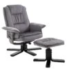 Fauteuil De Relaxation CHARLES Avec Repose-pieds Pouf Siège Pivotant Dossier Inclinable Assise Rembourrée Relax, En Velours Gris -Deco.fr Soldes Boutique fauteuil 13048831