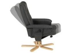 Fauteuil De Relaxation CHARLY Avec Repose-pieds Pouf Siège Pivotant Dossier Inclinable Assise Rembourrée Relax, En Synthétique Gris -Deco.fr Soldes Boutique fauteuil 13048865