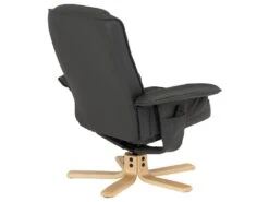 Fauteuil De Relaxation CHARLY Avec Repose-pieds Pouf Siège Pivotant Dossier Inclinable Assise Rembourrée Relax, En Synthétique Gris -Deco.fr Soldes Boutique fauteuil 13048869