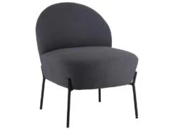 Fauteuil En Tissu Boucle Gris HELMI - HAPPY GARDEN -Deco.fr Soldes Boutique fauteuil 13082983