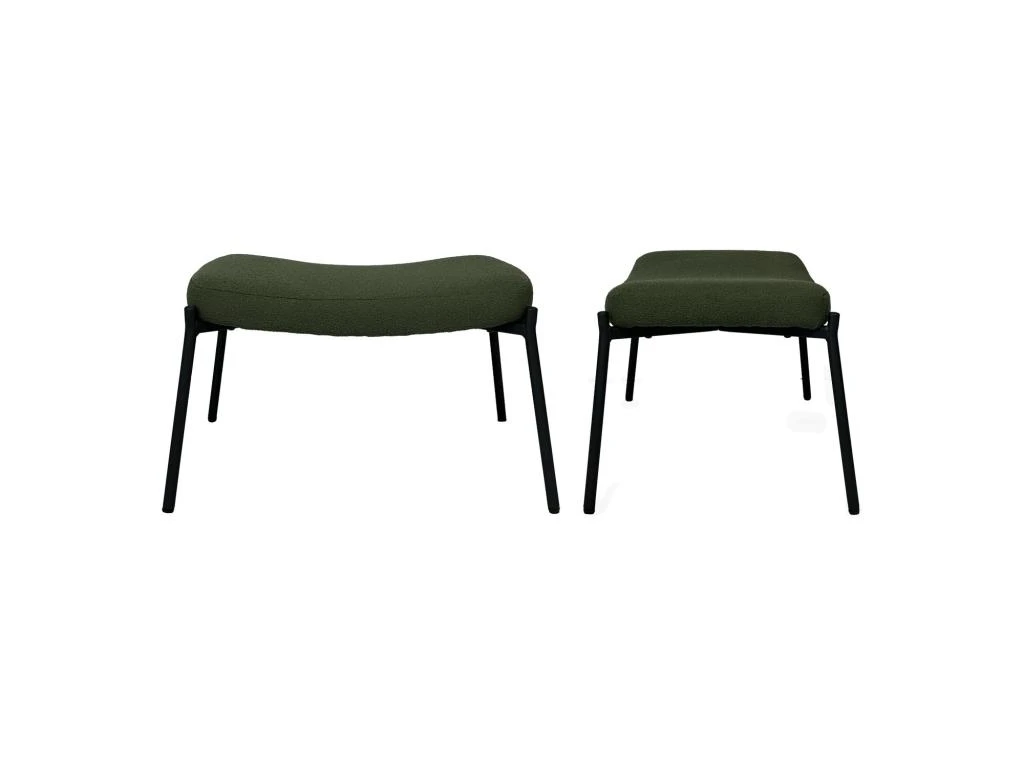 Fauteuil En Tissu Boucle Vert Kaki Avec Repose-pieds EIRA - HAPPY GARDEN 4 Fauteuil En Tissu Boucle Vert Kaki Avec Repose-pieds EIRA - HAPPY GARDEN – Image 4