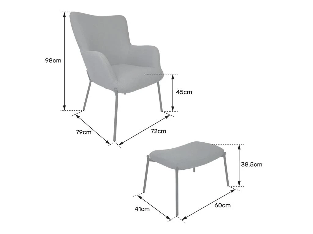 Fauteuil En Tissu Boucle Vert Kaki Avec Repose-pieds EIRA - HAPPY GARDEN 5 Fauteuil En Tissu Boucle Vert Kaki Avec Repose-pieds EIRA - HAPPY GARDEN – Image 5