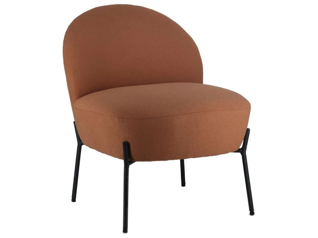 Fauteuil En Tissu Boucle Rouille HELMI - HAPPY GARDEN 2 Fauteuil En Tissu Boucle Rouille HELMI - HAPPY GARDEN – Image 2