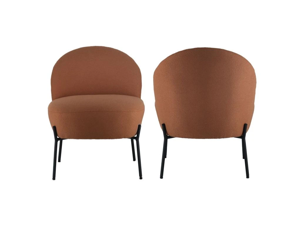 Fauteuil En Tissu Boucle Rouille HELMI - HAPPY GARDEN 4 Fauteuil En Tissu Boucle Rouille HELMI - HAPPY GARDEN – Image 4