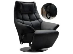 RADONA - Fauteuil Relax Electrique Cuir Noir -Deco.fr Soldes Boutique fauteuil 13098199