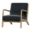MARK - Fauteuil Scandinave Velours Anthracite -Deco.fr Soldes Boutique fauteuil 13262223