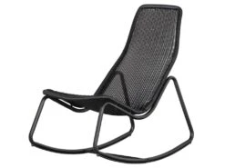 Tom - Rocking-chair En Résine Tressée Et Métal - Couleur - Noir -Deco.fr Soldes Boutique fauteuil 13288211
