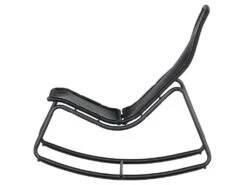 Tom - Rocking-chair En Résine Tressée Et Métal - Couleur - Noir -Deco.fr Soldes Boutique fauteuil 13288215