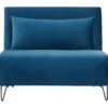 Joe Harper - Fauteuil Convertible En Velours - Couleur - Bleu Foncé -Deco.fr Soldes Boutique fauteuil 13288481