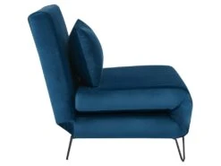 Joe Harper - Fauteuil Convertible En Velours - Couleur - Bleu Foncé -Deco.fr Soldes Boutique fauteuil 13288489