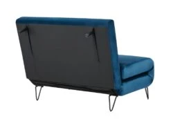 Joe Harper - Fauteuil Convertible En Velours - Couleur - Bleu Foncé -Deco.fr Soldes Boutique fauteuil 13288493