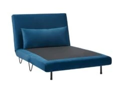 Joe Harper - Fauteuil Convertible En Velours - Couleur - Bleu Foncé -Deco.fr Soldes Boutique fauteuil 13288495