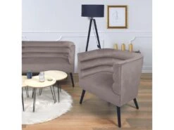 Fauteuil En Velours Amélia -Deco.fr Soldes Boutique fauteuil 13340059