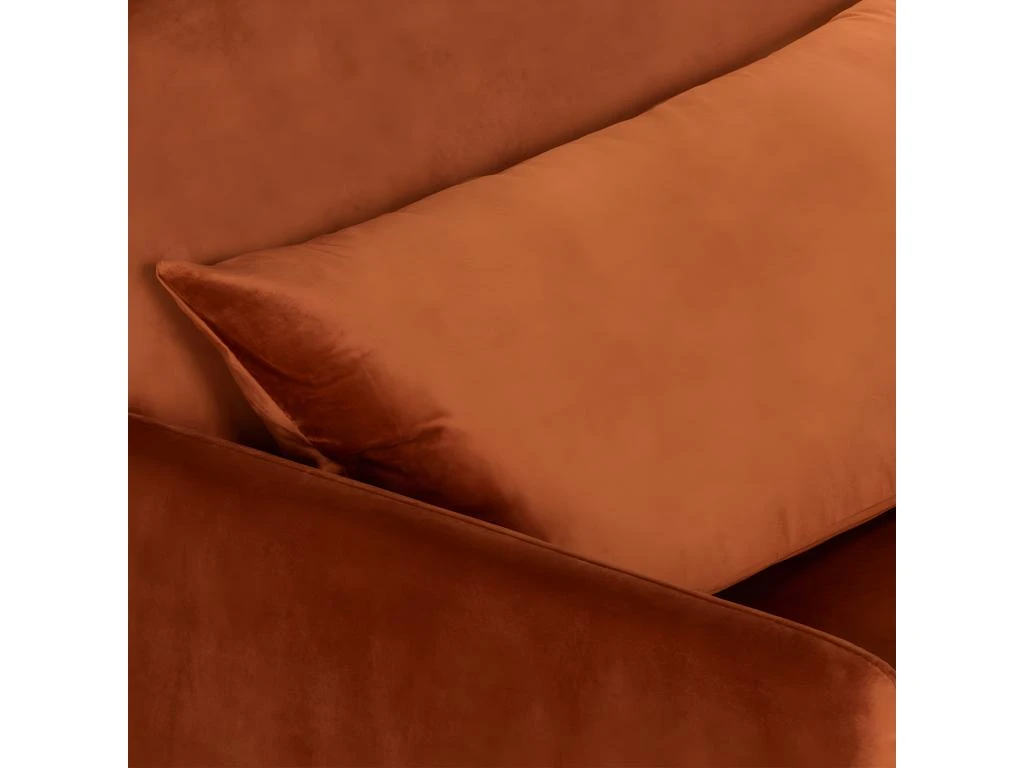 Belushi - Fauteuil Convertible En Velours - Couleur - Rouille 8 Belushi - Fauteuil Convertible En Velours - Couleur - Rouille – Image 8