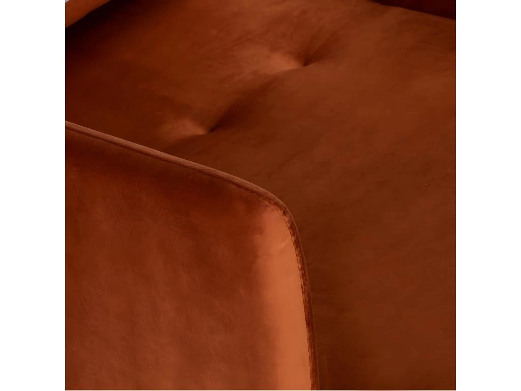 Belushi - Fauteuil Convertible En Velours - Couleur - Rouille 10 Belushi - Fauteuil Convertible En Velours - Couleur - Rouille – Image 10