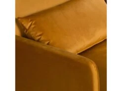 Belushi - Fauteuil Convertible En Velours - Couleur - Jaune Moutarde -Deco.fr Soldes Boutique fauteuil 13390603