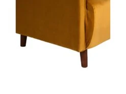 Belushi - Fauteuil Convertible En Velours - Couleur - Jaune Moutarde -Deco.fr Soldes Boutique fauteuil 13390605
