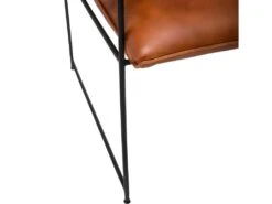 Fauteuil Rétro Industriel En Cuir Cognac Et Structure En Métal Noir -Deco.fr Soldes Boutique fauteuil 13467891