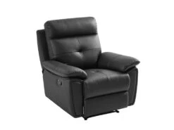 Fauteuil Relax En Cuir Noir VINETA -Deco.fr Soldes Boutique fauteuil 13484581