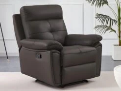 Fauteuil Relax En Cuir Marron VINETA 19 Fauteuil Relax En Cuir Marron VINETA -Deco.fr Soldes Boutique fauteuil 13621955
