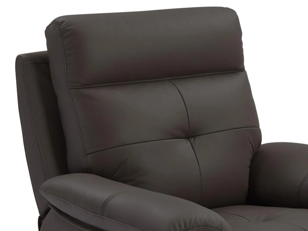 Fauteuil Relax En Cuir Marron VINETA 6 Fauteuil Relax En Cuir Marron VINETA â Image 6