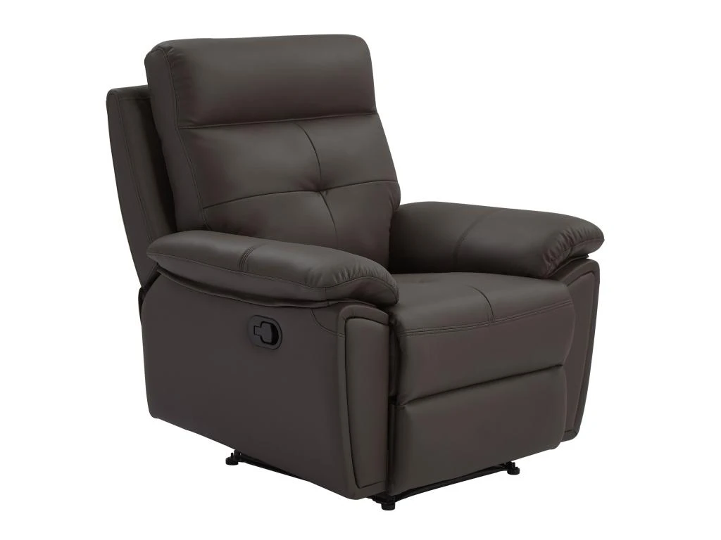 Fauteuil Relax En Cuir Marron VINETA 2 Fauteuil Relax En Cuir Marron VINETA â Image 2