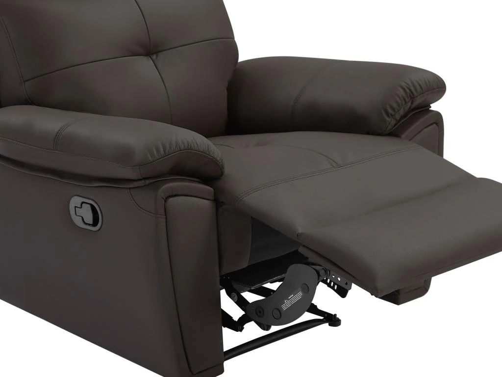 Fauteuil Relax En Cuir Marron VINETA 4 Fauteuil Relax En Cuir Marron VINETA â Image 4