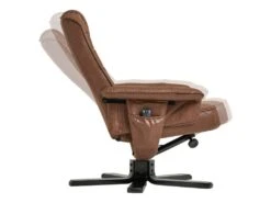 Fauteuil De Relaxation CHARLY Repose-pieds Siège Pivotant Dossier Inclinable Assise Rembourrée, En Tissu Vintage Brun Pieds Noirs 8 Fauteuil De Relaxation CHARLY Repose-pieds Siège Pivotant Dossier Inclinable Assise Rembourrée, En Tissu Vintage Brun Pieds Noirs -Deco.fr Soldes Boutique fauteuil 13669945