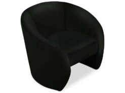 Fauteuil Arrondi Adamante Simili Noir