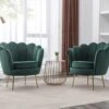 Fauteuil Coquillage En Velours Vert Sapin DANDELION De Pascal Morabito 15 Fauteuil Coquillage En Velours Vert Sapin DANDELION De Pascal Morabito -Deco.fr Soldes Boutique fauteuil 13898709