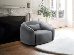 Fauteuil En Tissu Gris STEFIAN 11 Fauteuil En Tissu Gris STEFIAN -Deco.fr Soldes Boutique fauteuil 14411037