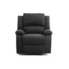 Fauteuil Relaxation 1 Place Microfibre Noire DETENTE