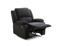 Fauteuil Relaxation 1 Place Microfibre Noire DETENTE -Deco.fr Soldes Boutique fauteuil 14639397