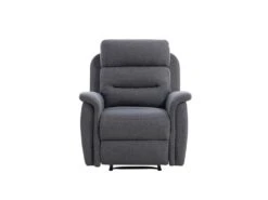 Fauteuil De Relaxation 1 Place En Tissu Gris LÉON - Gris Anthracite