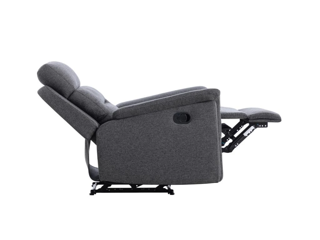 Fauteuil De Relaxation 1 Place En Tissu Gris LÉON - Gris Anthracite 6 Fauteuil De Relaxation 1 Place En Tissu Gris LÉON - Gris Anthracite – Image 6
