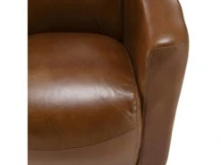 GASTON - Fauteuil Marron CHICAGO Vintage Cuir Pieds Bois 8 GASTON - Fauteuil Marron CHICAGO Vintage Cuir Pieds Bois -Deco.fr Soldes Boutique fauteuil 14650705