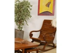EDEN - Rockingchair Marron Bois Mindi